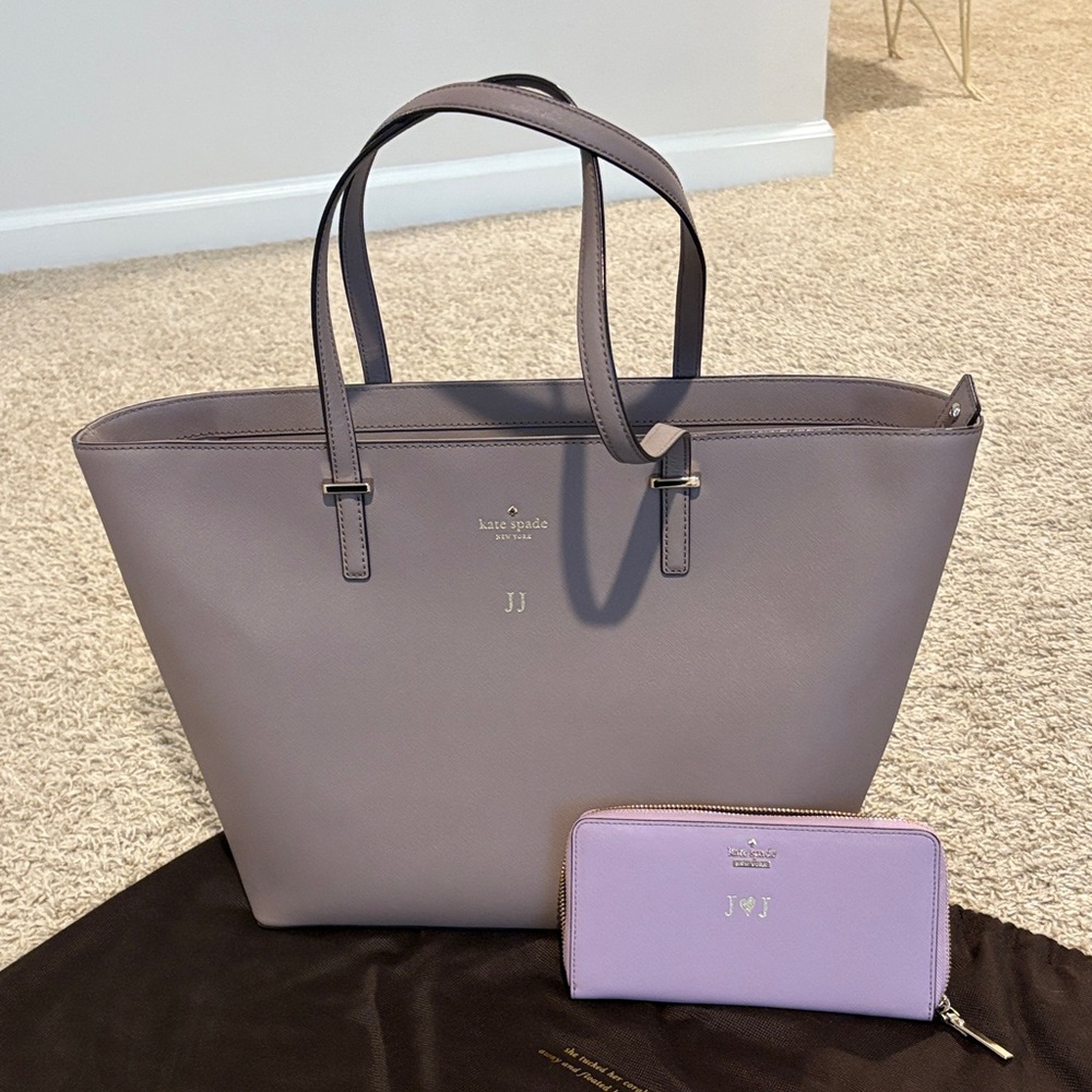 Kate Spade Lavender Tote and Wallet Set